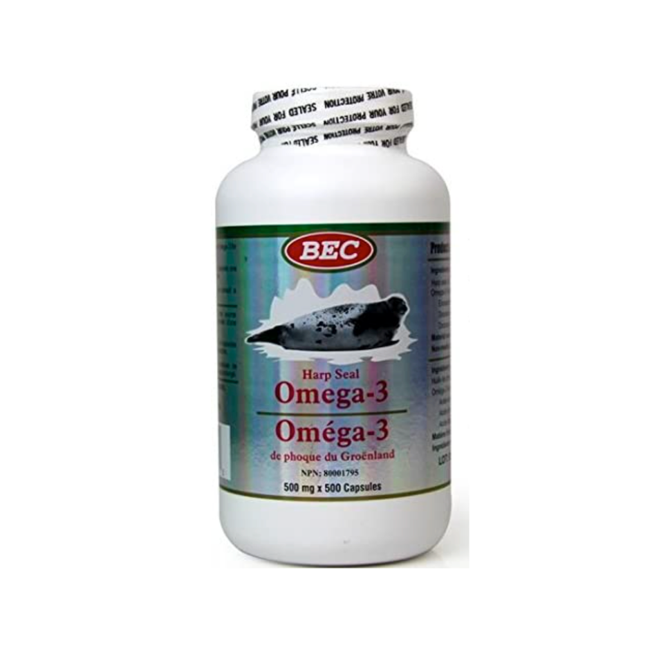 BEC 竖琴海豹油 Omega-3 500 毫克 500 粒