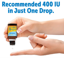 将图像加载到图库查看器中，Ddrops®400 IU 90 滴 - 婴儿每日维生素 D3 滴补充剂

