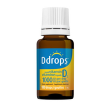 将图像加载到图库查看器中，Ddrops® 液体维生素 D3 维生素补充剂，1000 IU
