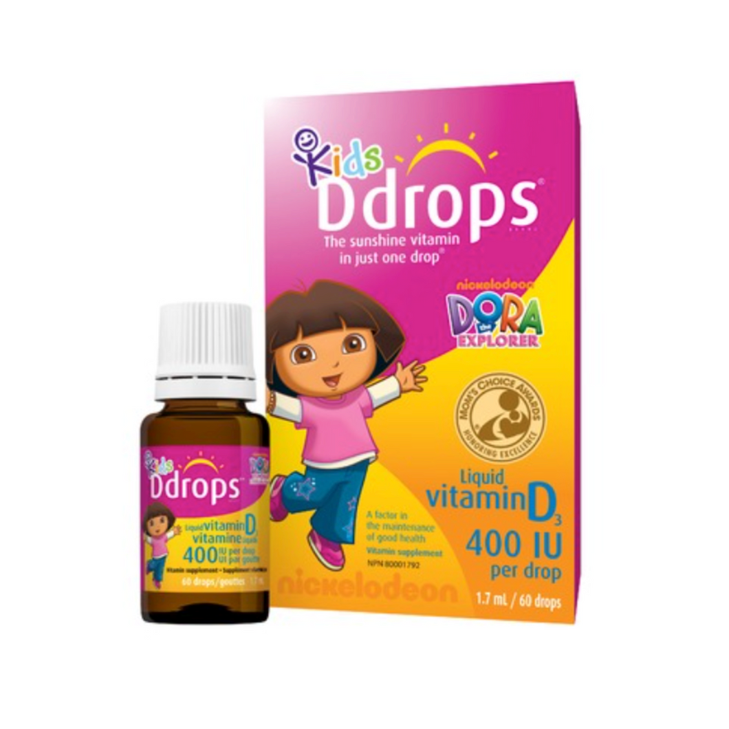 Ddrops® Kids 400IU 液体维生素 D3 滴剂，1.7ml