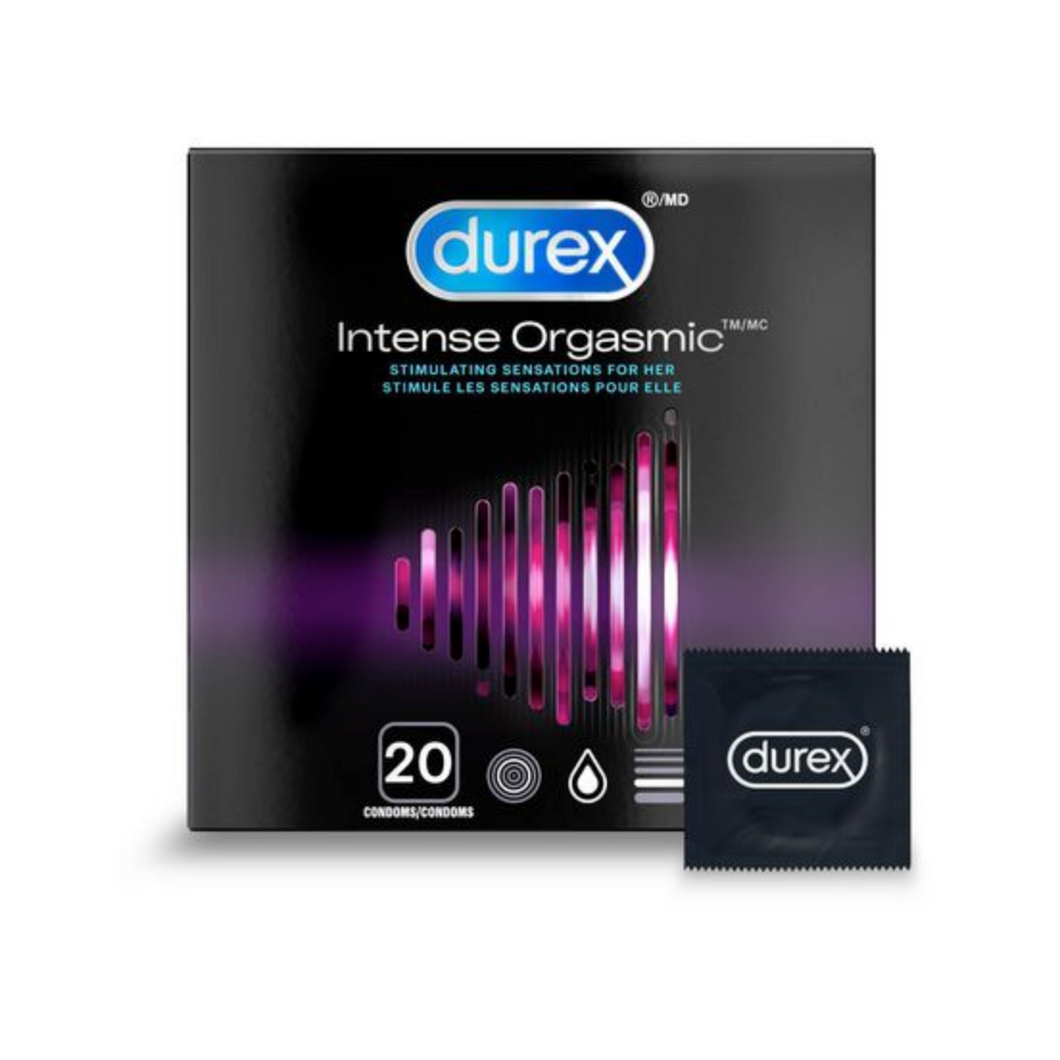 Durex Intense Orgasmic Ribbed & Dotted Stimulating Gel Condoms-20condoms